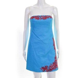 Lilly Pulitzer Turquoise & Coral Bowen Dress